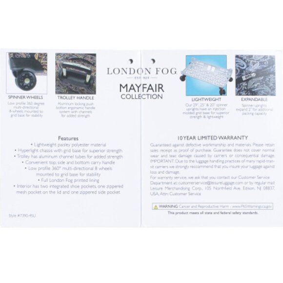 LONDON FOG Merlot 29in Regent Expandable Hardside Spinner - Picture 4 of 4